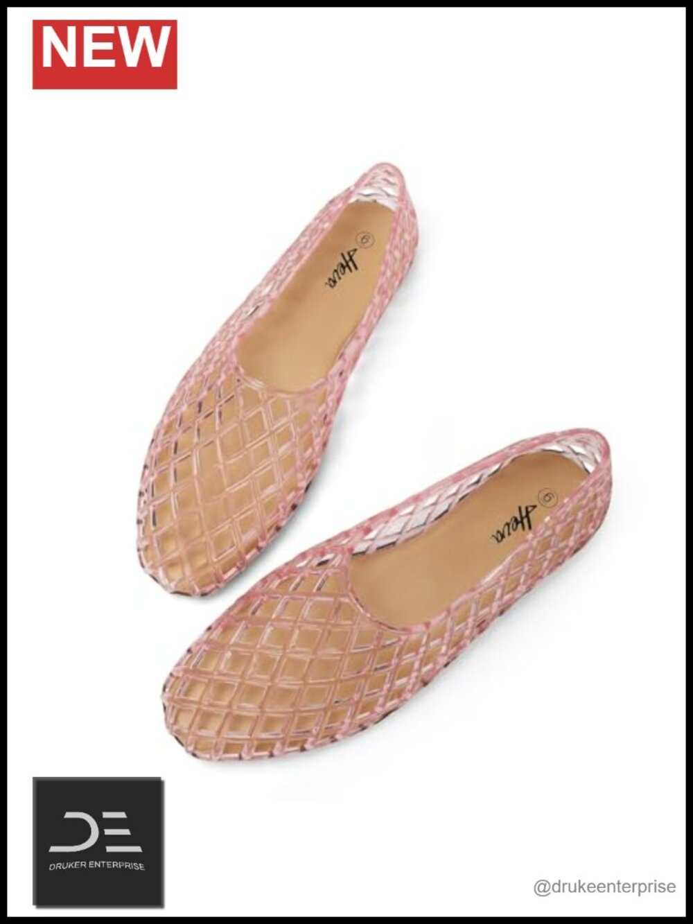 Jelly Mesh Flats Breathable Clear Hollow Shoes Summer Sandals Ballet Flats